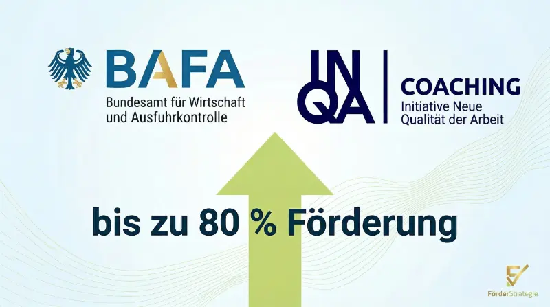 BAFA und INQA Logos mit Förderquote bis 80 Prozent für Unternehmensberatung